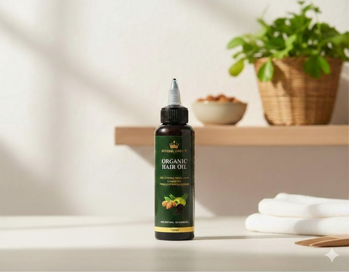 Herbal Crown Organic Hair Oil – For Strong, Thick & Long Hair