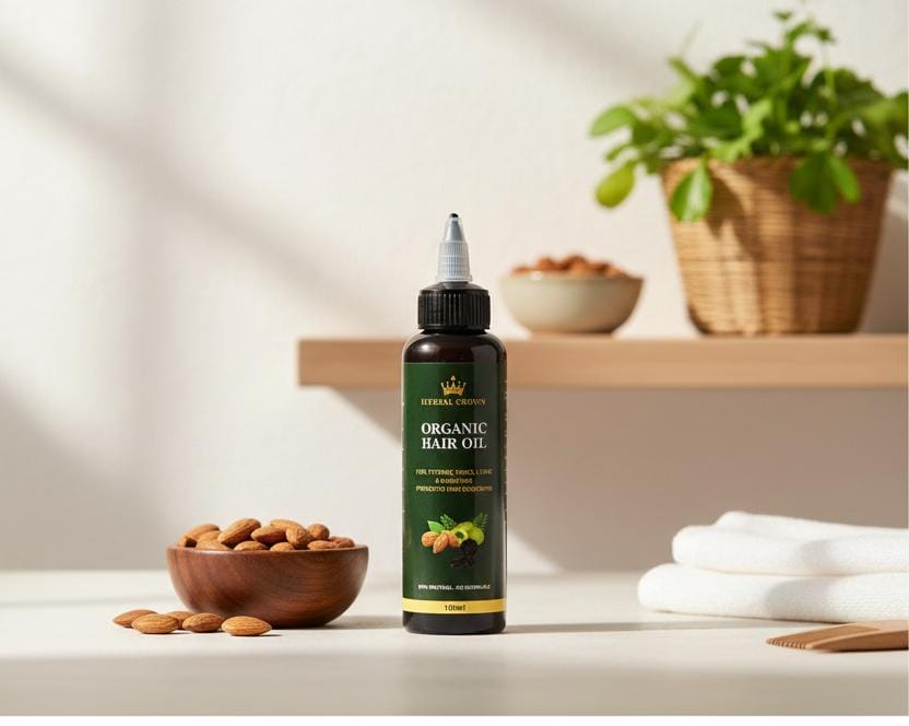 Herbal Crown Organic Hair Oil – For Strong, Thick & Long Hair