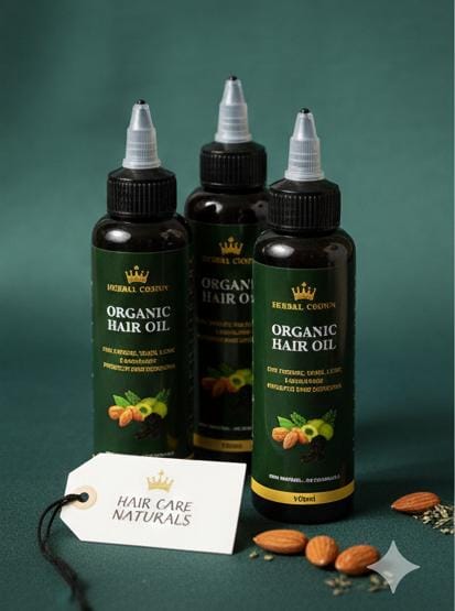 Herbal Crown Organic Hair Oil – For Strong, Thick & Long Hair